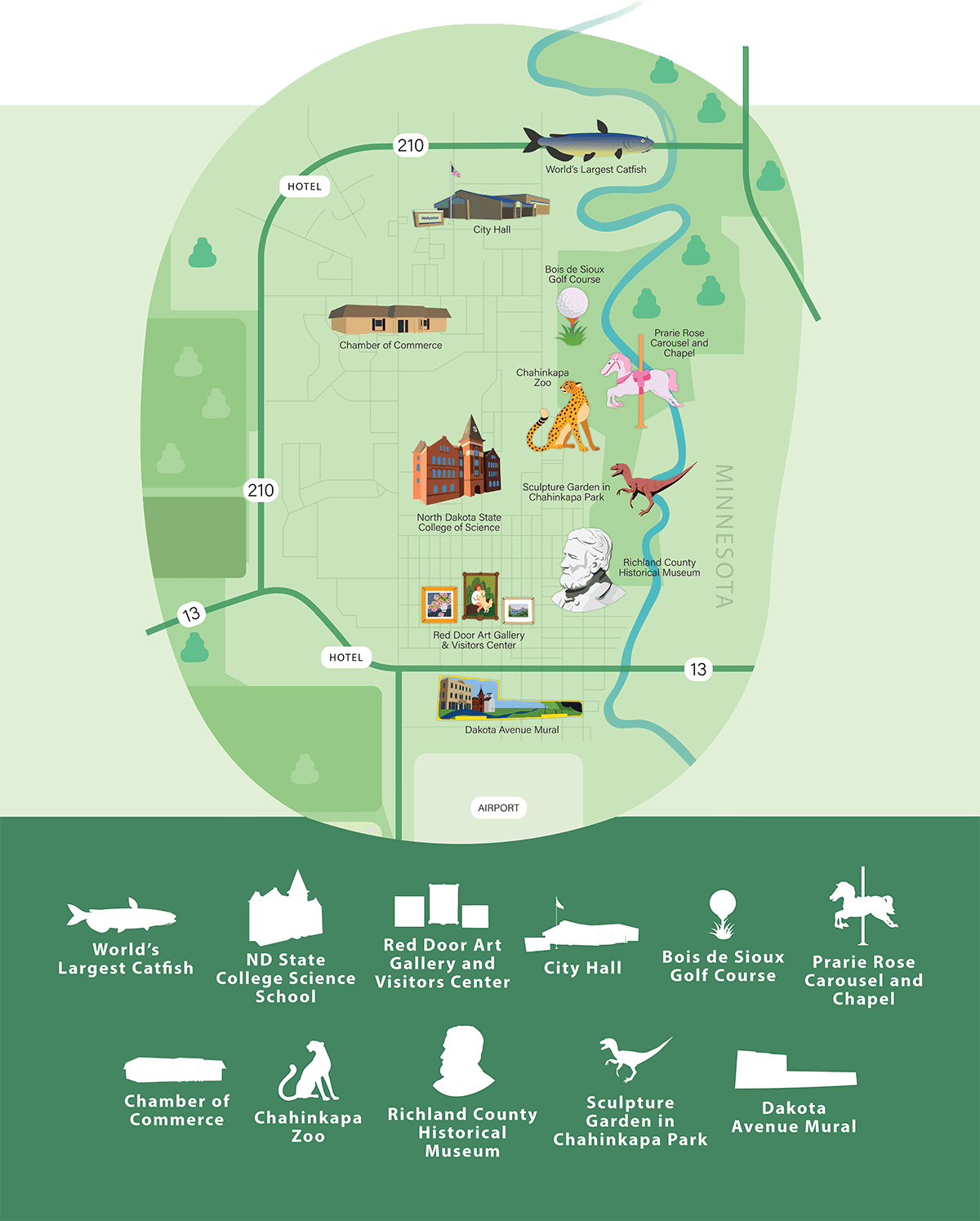 Wahpeton Map